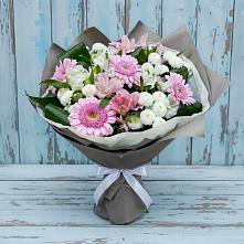 Букет цветов из:  Герберы, Альстромерии и Хризантемы в Красном Холме Тверской области