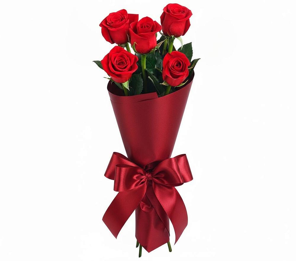Букет 5 Красных роз Эдлесс Лав в Красном Холме Тверской области