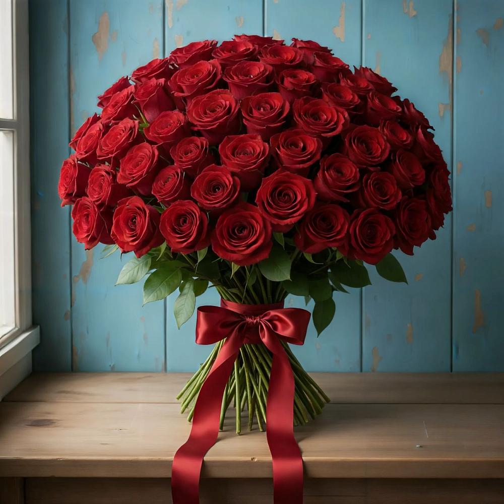 Букет Красные розы Блэк Меджик в Красном Холме Тверской области