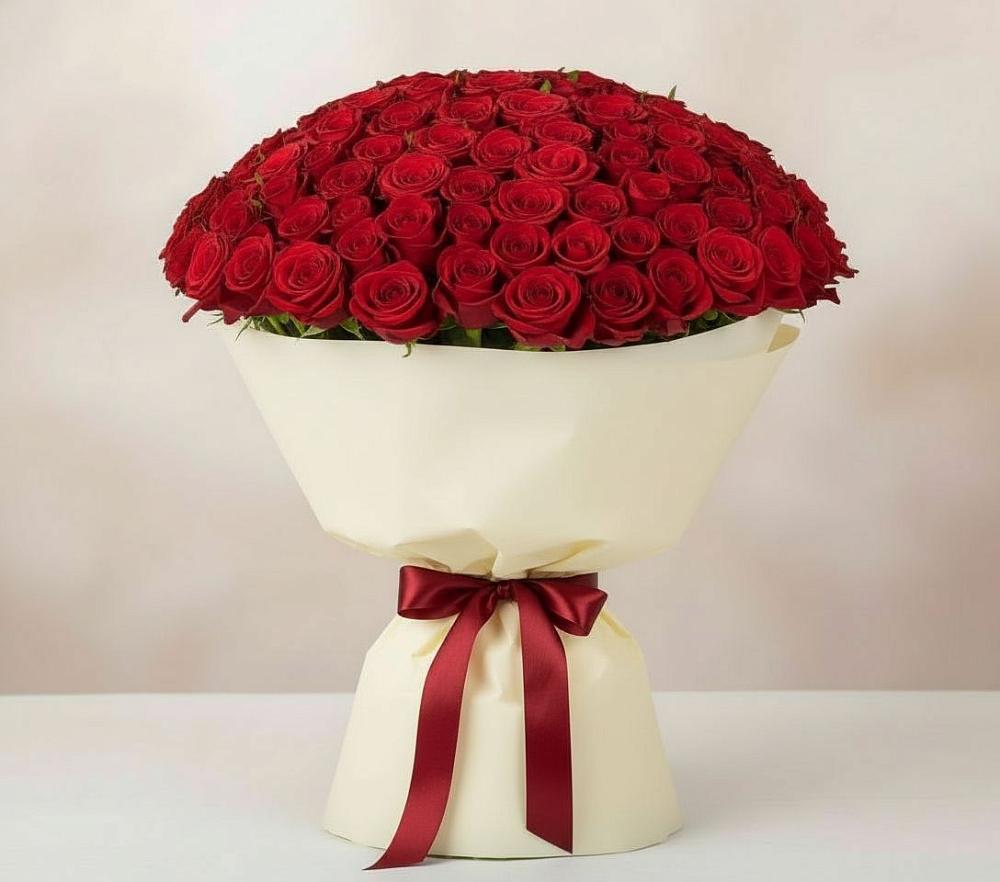 Букет 101 Красная роза Милано в Красном Холме Тверской области