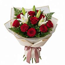 Букет цветов из:  Лилии и Розы в Красном Холме Тверской области