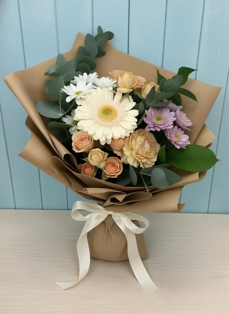 Букет цветов из: Герберы и Хризантемы в Красном Холме Тверской области
