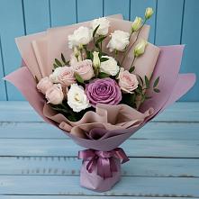 Букет цветов из:  Розы и Лизиантусы #REPLACE_PRED# Красном Холме Тверской области
