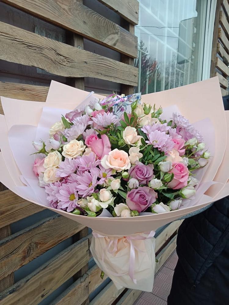 Букет цветов из: Розы и Хризантемы в Красном Холме Тверской области