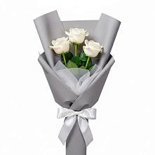 Букет 3 белые розы #REPLACE_PRED# Красном Холме Тверской области