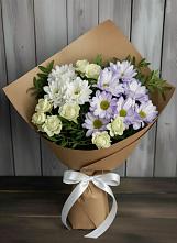 Букет цветов из:  Хризантемы и Розы в Красном Холме Тверской области