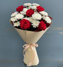 Букет цветов из:  Розы и Хризантемы в Красном Холме Тверской области