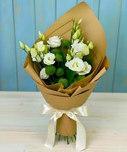 Букет цветов из:  Хризантемы и Лизиантусы #REPLACE_PRED# Красном Холме Тверской области