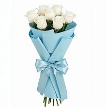 Букет 7 белых роз Проуд #REPLACE_PRED# Красном Холме Тверской области