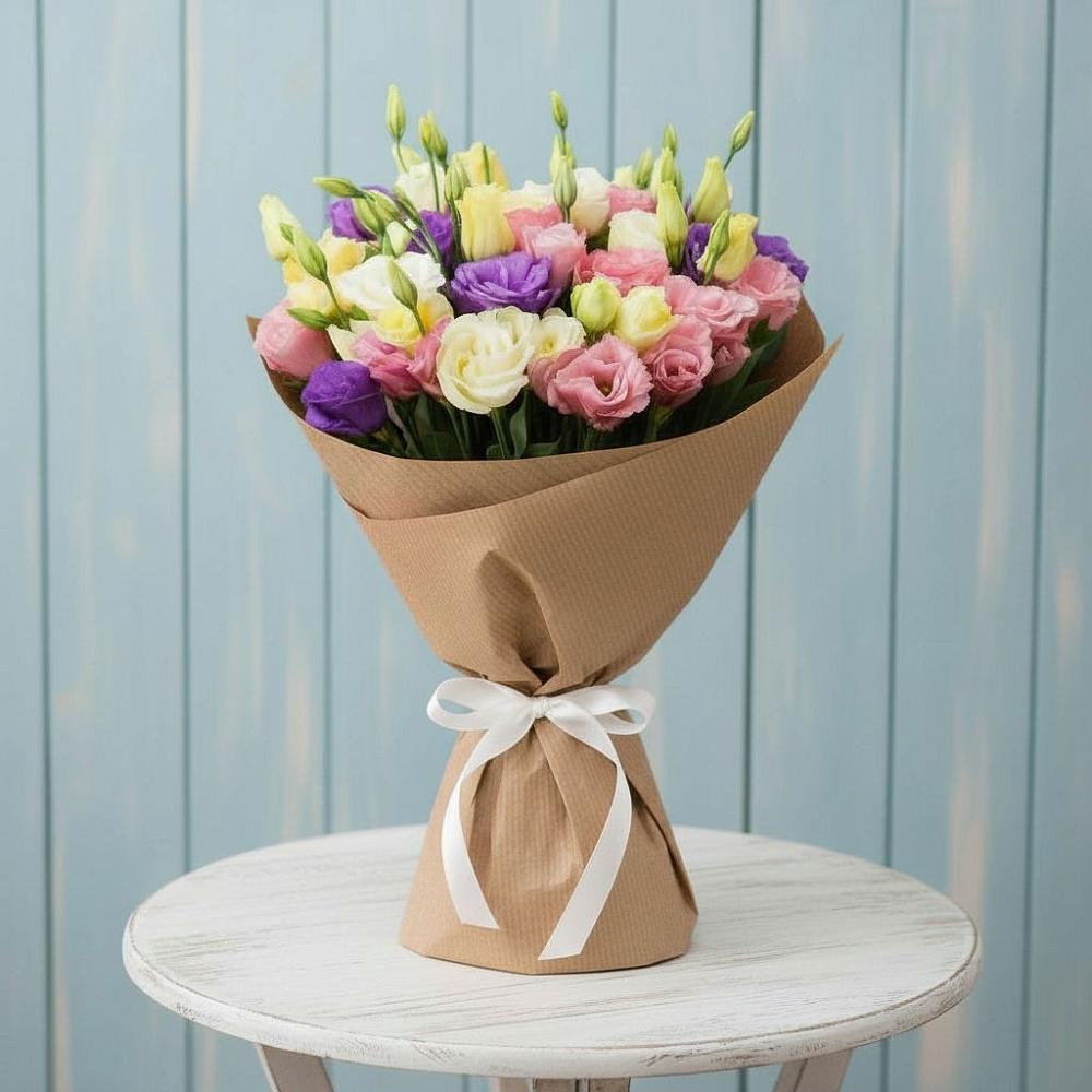 Букет цветов из: Лизиантусы в Красном Холме Тверской области