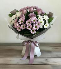 Букет цветов из:  Хризантемы и Розы в Красном Холме Тверской области