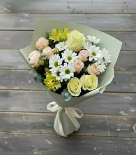 Букет цветов из:  Альстромерии, Розы и Хризантемы в Красном Холме Тверской области