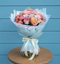 Букет цветов из:  Хризантемы и Розы в Красном Холме Тверской области