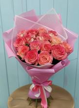 Букет 15 Розовых роз Равель #REPLACE_PRED# Красном Холме Тверской области