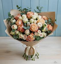 Букет цветов из:  Альстромерии и Розы в Красном Холме Тверской области